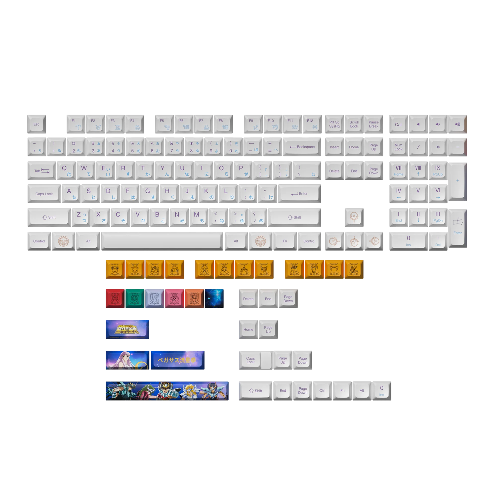 Saint Seiya Keycap Set (145-key)