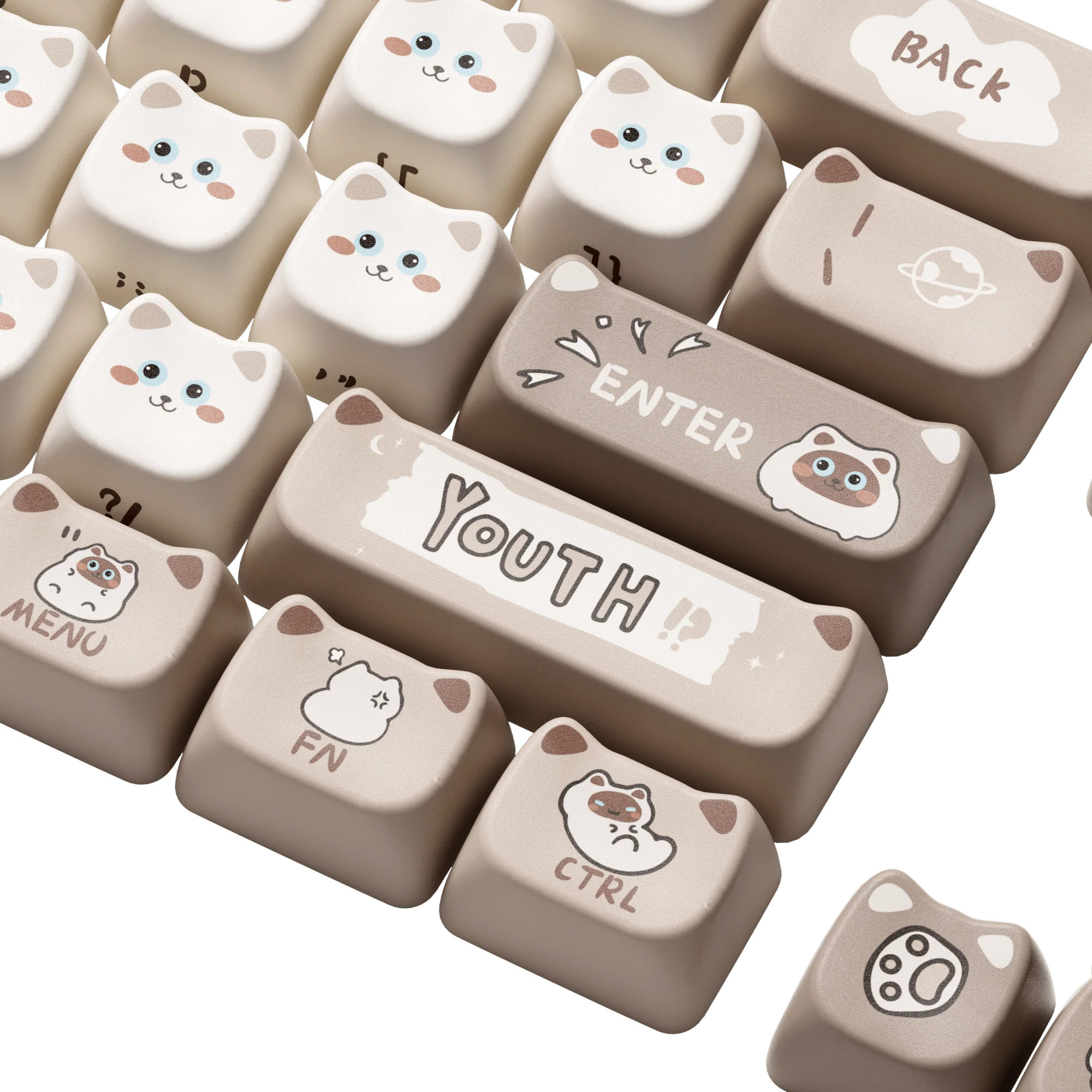 Siamese Cat Keycap Set (142-key) - Image 10