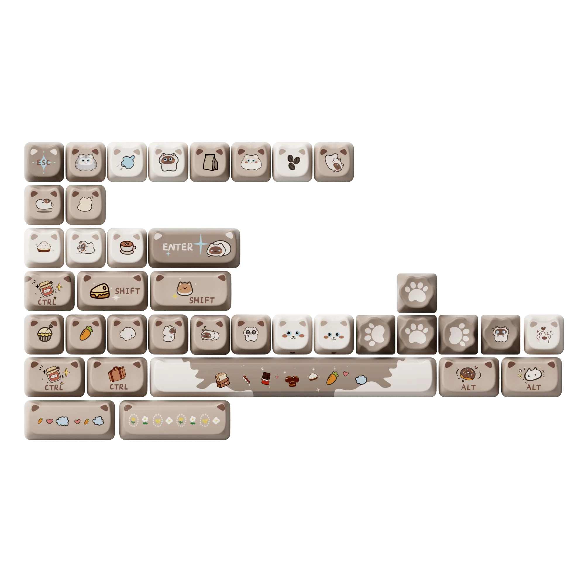 Siamese Cat Keycap Set (142-key) - Image 8