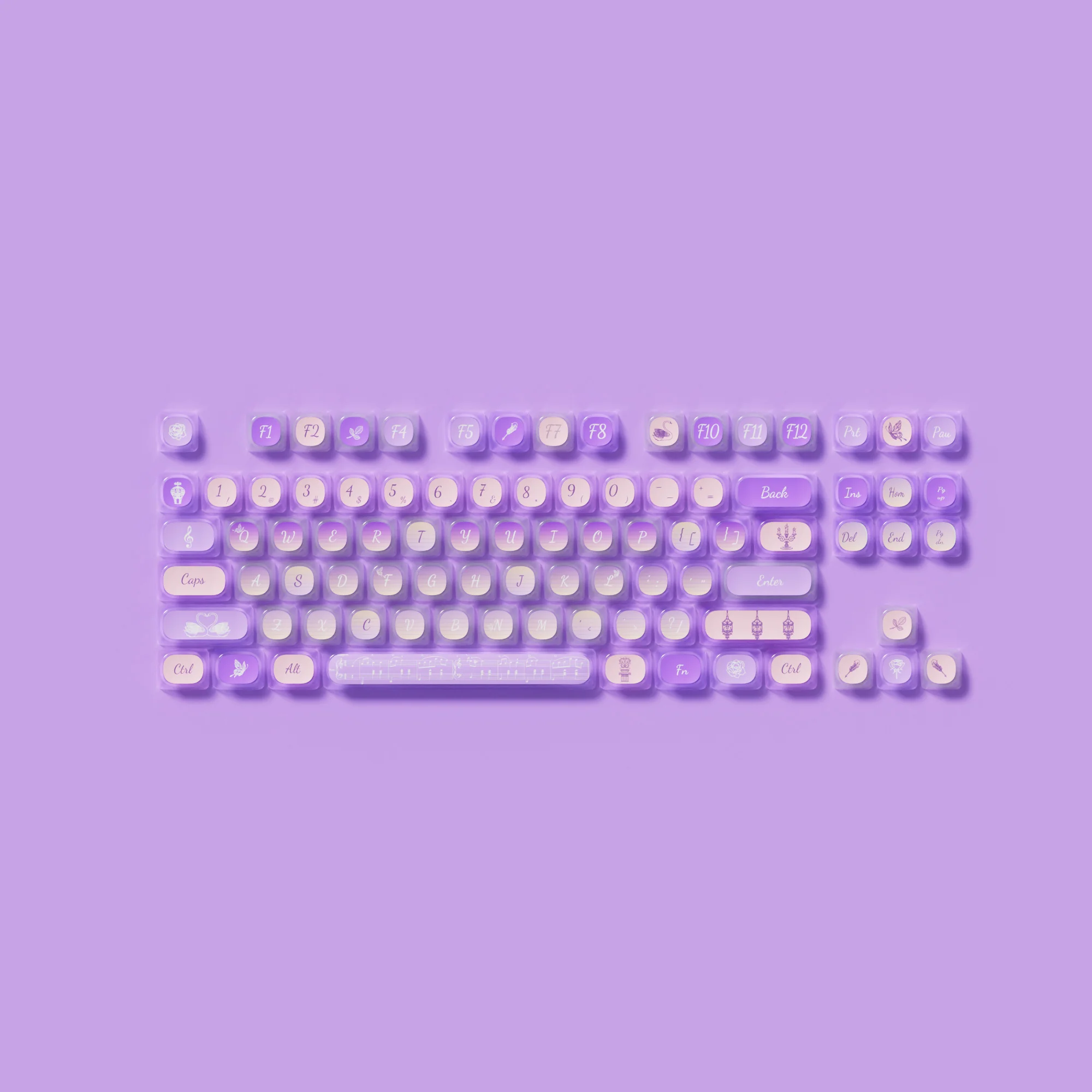 Swan Sonata Pudding Keycap Set (140-key) - Image 5