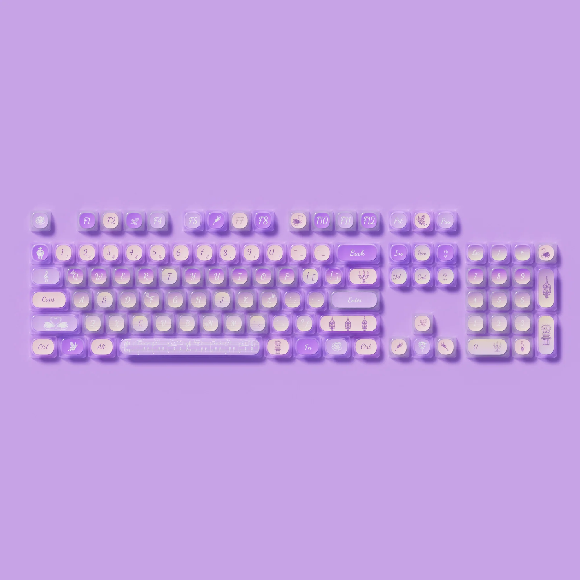 Swan Sonata Pudding Keycap Set (140-key) - Image 6