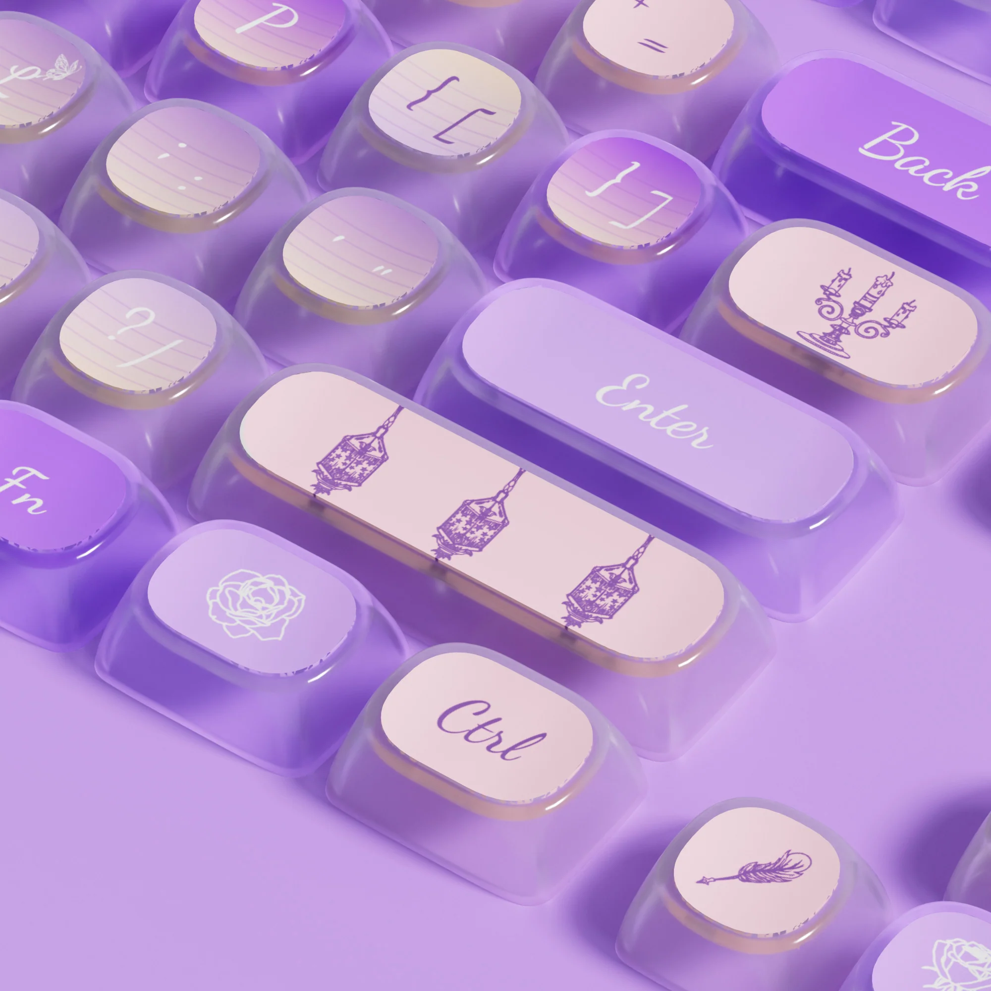 Swan Sonata Pudding Keycap Set (140-key) - Image 8