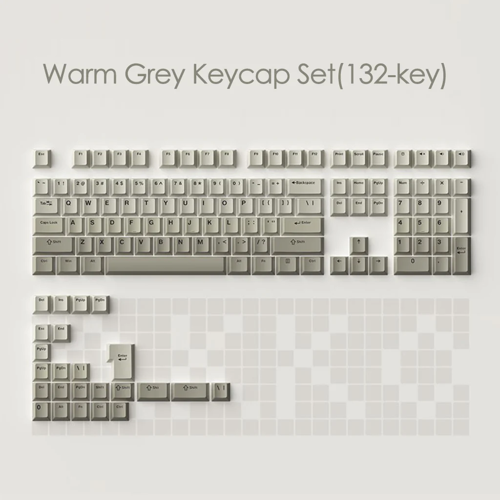 Warm Gray Keycap Set (132-key) - Image 5