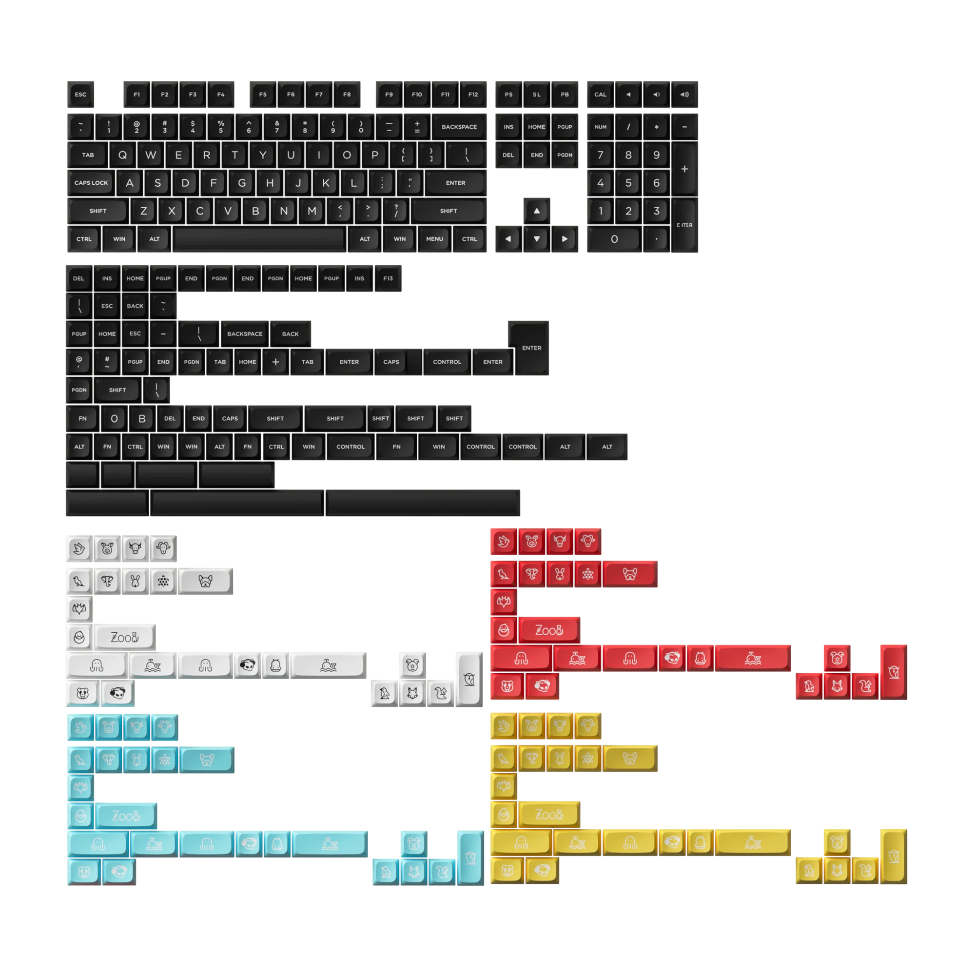 WOB Building Blocks Keycap Set(282-Key)